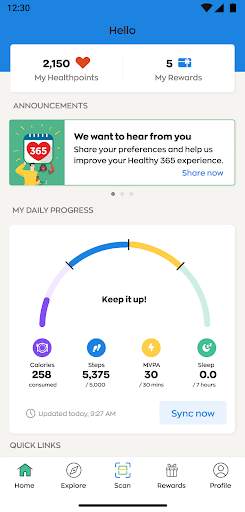 Healthy 365 screenshot 1