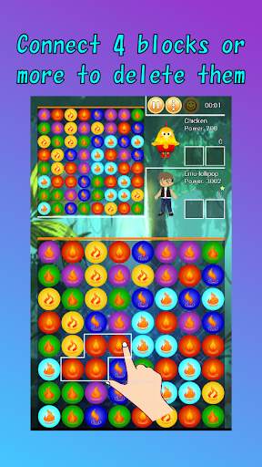 Fire Block Battle - a new type of puyopuyo puzzle screenshot 1