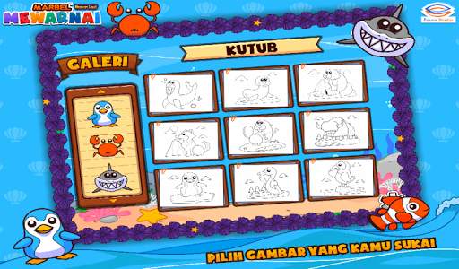 Marbel Mewarnai Hewan Laut screenshot 7