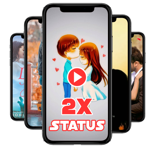 2x status : Full screen video status 2021 icon