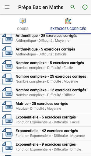 Ekolo Bac S : Cours et exercices de Maths скриншот 3