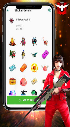 stickers for whatsapp freefire Diamond screenshot 2
