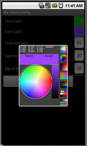 My Color Digital Clock Widget (No ad) screenshot 2