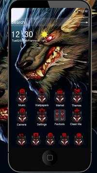 Dark Wolf Theme Monster Background  Red-eyed wolf screenshot 1
