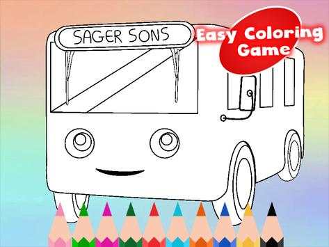 Toya Little Bus Coloring Game screenshot 2