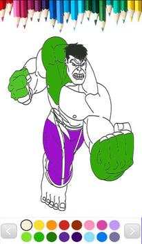 Bulk Superhero Incredible Coloring page Games screenshot 3