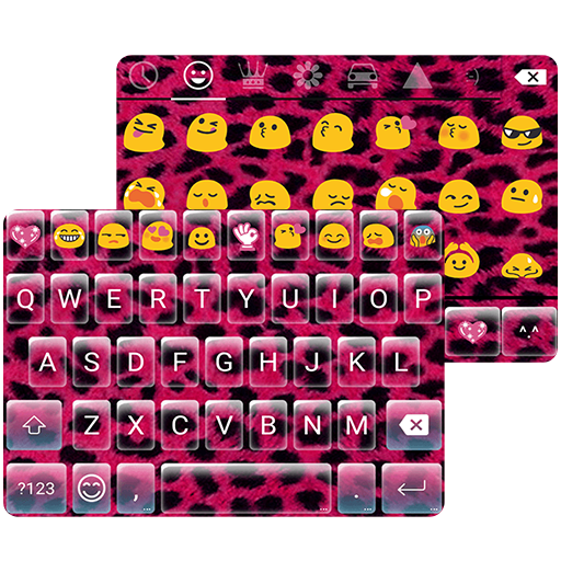 Pink Cheetah Emoji Keyboard иконка