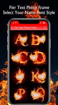 Fire Text Photo Frame 2019 screenshot 1