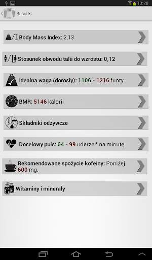 Health Calc screenshot 2