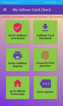 My Adhaar card Status check & Download 2019 screenshot 1
