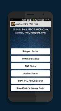 Aadhar PAN PNR Passport Status screenshot 1