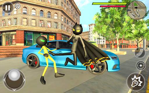 Bat Rope Hero Stickman Crime - Gangster Mafia Game screenshot 11