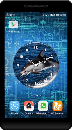 Dolphin Clock Live Wallpaper screenshot 1