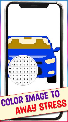 Cars Pixel Art Color by Number स्क्रीनशॉट 7