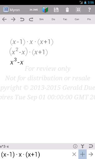 Myron Lite Algebra & Calculus screenshot 1