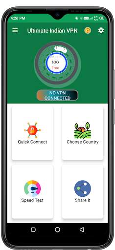 Ultimate Indian VPN | Unlimited Data | Speed Test screenshot 1