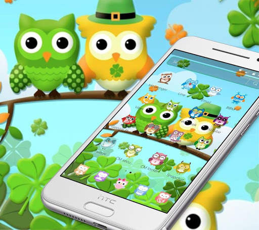 Green Cartoon Family Owl Theme screenshot 2