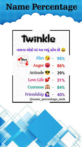 Full Name Percentage Count : Love, Attitude % screenshot 3