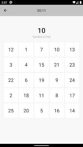Schulte table: brain training screenshot 3