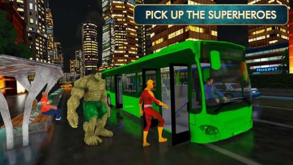 SuperHero City Bus Driver : Intercity MegaBus screenshot 1