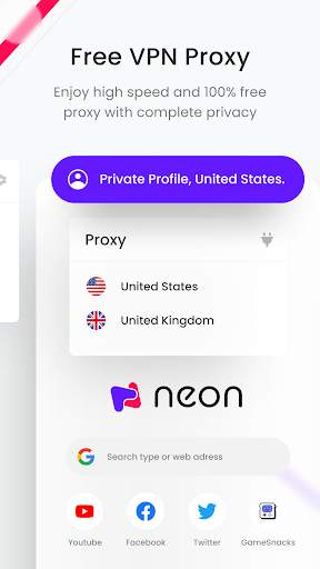NEON Browser - Fast & Secure screenshot 2