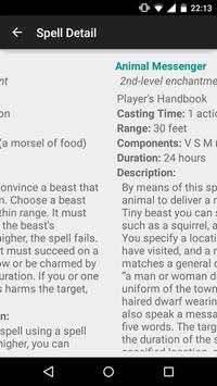 Fifth Edition Spell List Free screenshot 14