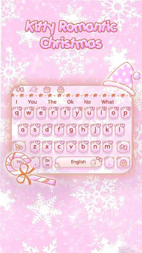 Kitty Romantic Christmas Keyboard screenshot 1