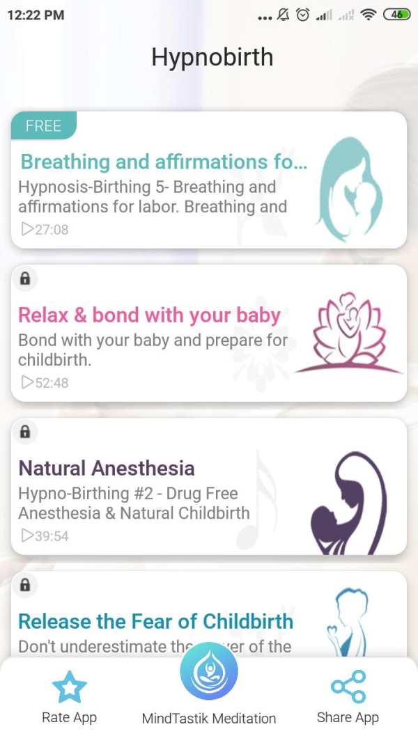 Hypnobirthing - Pregnancy, Music & Tracker screenshot 1