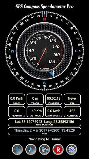 GPS Compass Speedometer Lite screenshot 1