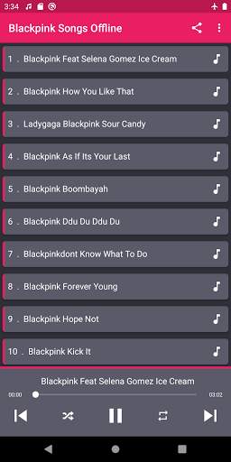 Ice Cream - BlackPink Song Offline 2020 screenshot 3