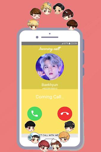 Exo Fake Video Call: Call With Exo Idol kpop Prank скриншот 4