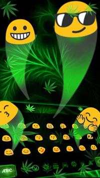 Smoky Weed Leaf Keyboard Theme screenshot 3