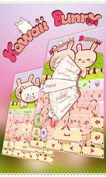 Kawaii Bunny GO Keyboard Theme screenshot 5