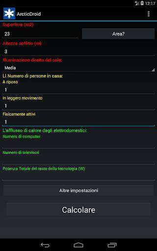 Calcolo condizionatore d'aria screenshot 8
