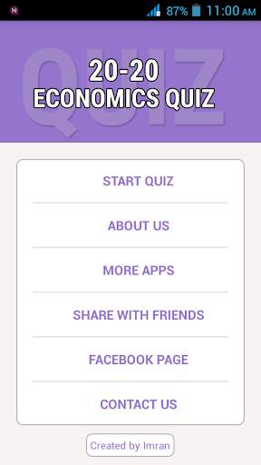 20-20 Economics Quiz скриншот 1