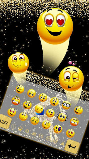 Shiny Star Gold Reindeer Keyboard screenshot 3