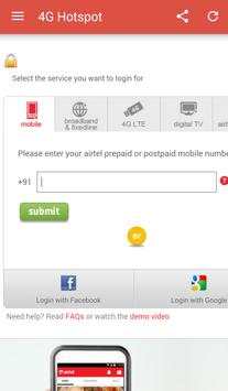 4G wifi Hotspot Airtel Huawei screenshot 3