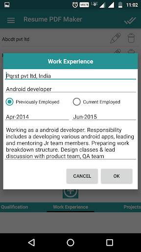 Resume PDF Maker / CV Builder screenshot 6