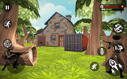 Stickman Battle Royale Free Firing : WW2 Battle screenshot 3