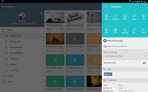 Document Management -Zoho Docs screenshot 17