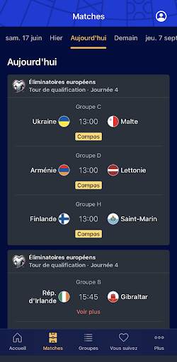 EURO 2024 et EURO 2025 féminin screenshot 1