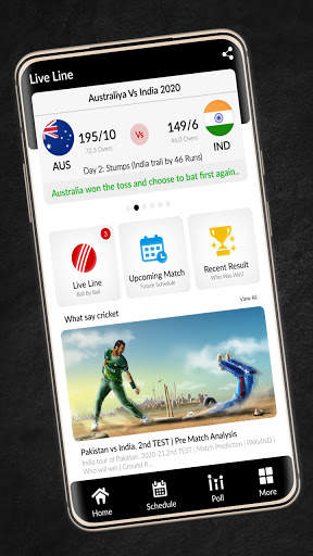 Cricket Live Line : Fastest Cricket Score screenshot 1