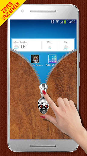 Leather Zipper Lock Screen 4 تصوير الشاشة