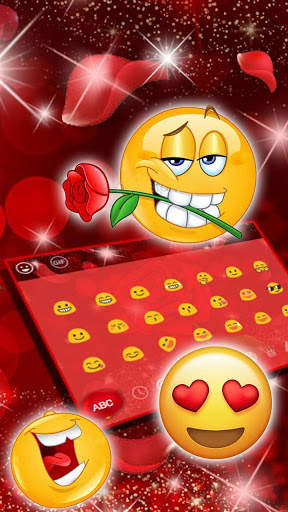Romantic Red Rose Keyboard screenshot 3