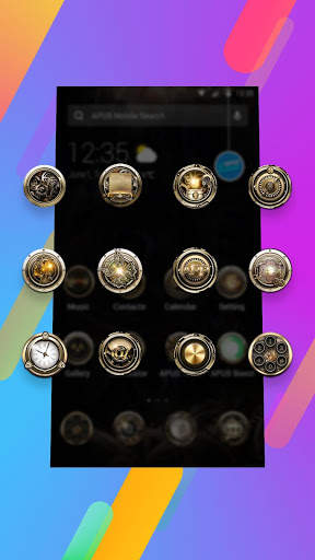 Golden SteamPunk - APUS Launcher  theme screenshot 3