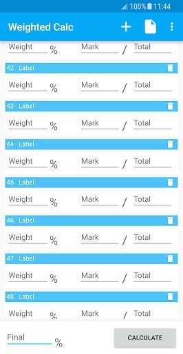 Weighted Calculator screenshot 5