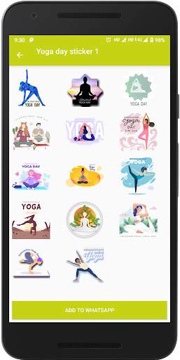Yoga day - sticker, photos and photo Editor 3 تصوير الشاشة