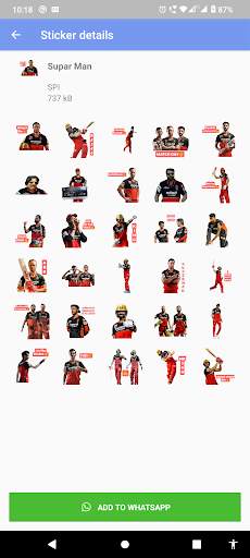 RCB IPL Sticker screenshot 3