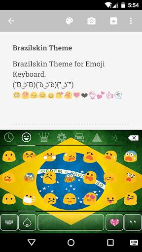 Brazil Emoji Keyboard Theme screenshot 2