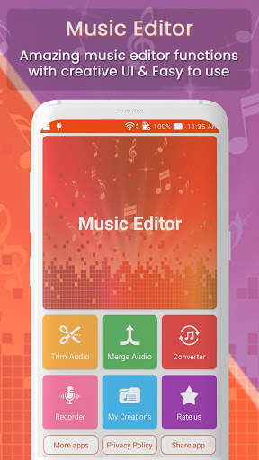 Music Editor: Trim Cutter Merge Convert Audio 1 تصوير الشاشة